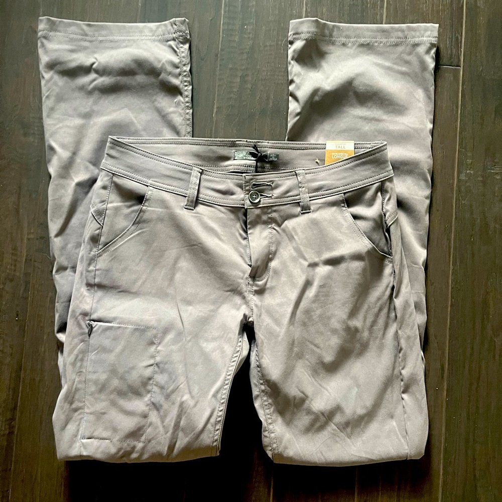 Gray hiking wide leg, jeans, tall.